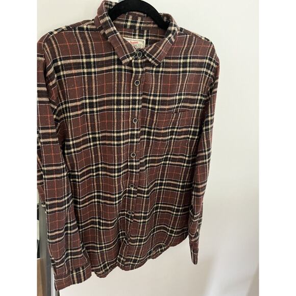 Jachs Other - Flannel Mens Shirt L Brown Plaid Jachs Outdoors Workweqr Winter